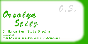 orsolya stitz business card